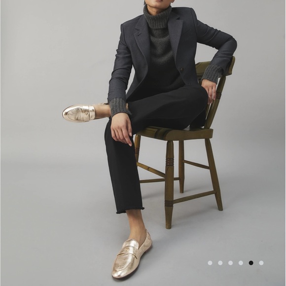 Tory Burch Gold Ballet Loafer Flats - Picture 6 of 7